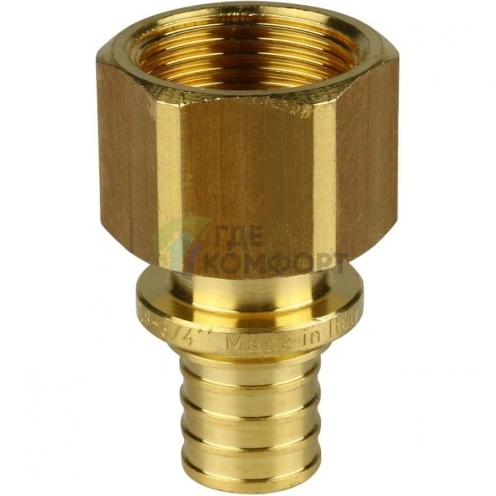 Переходник для труб из сшитого полиэтилена STOUT с внутренней резьбой ВР 20 x G 3/4 аксиальный - фото 12