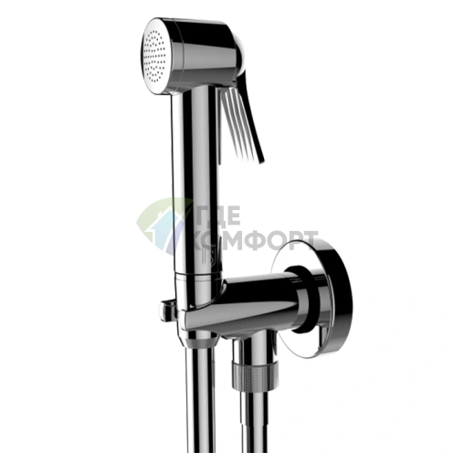 Гигиенический душ BOSSINI APICE в комплекте с держателем и шлангом 1250 мм, хром (CE4002.030) - фото 1