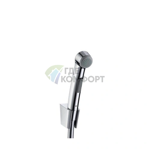 Гигиенический душ Hansgrohe 1jet со шлангом 1,25 м и настенным держателем, хром (32129000) - фото 1