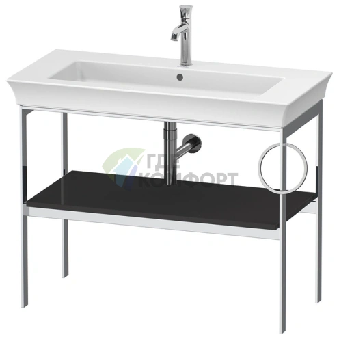 Консоль напольная Duravit White Tulip с полкой, цвет Graphite HighGloss (WT4544RH1H1) - фото 1