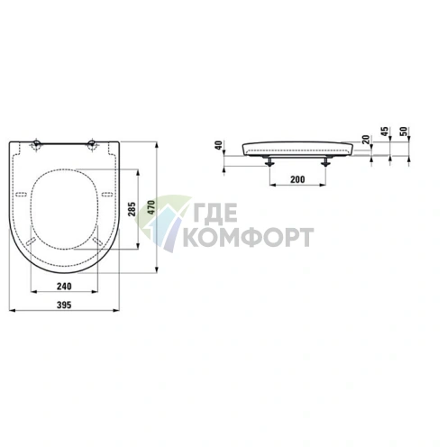 Сиденье для унитаза LAUFEN New Classic съемное с микролифтом матовое белое (8.9185.1.757.000.1) - фото 2