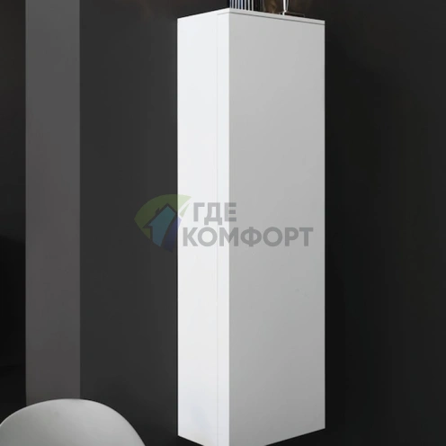 Подвесной шкаф Laufen Kartell с 4 стеклянными полками, 400x270x1300 мм, белый матовый (4.0828.1.033.640.1) - фото 1