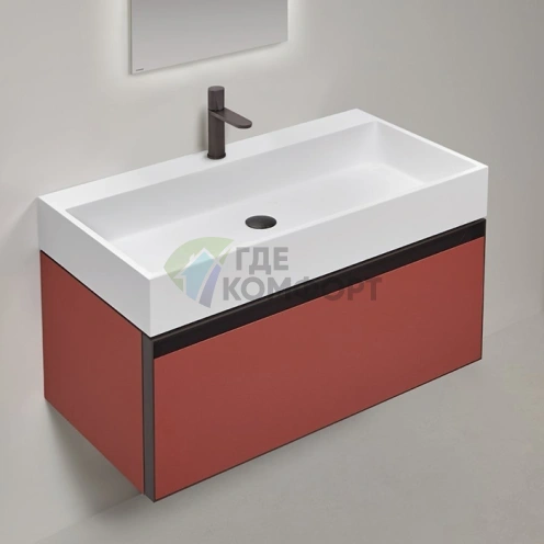 Тумба под раковину Antonio Lupi Atelier SLIM H18 900 мм — Bronzo, Terracotta Goffrato (GSTATI190.597 bronzo+ATF1.597) - фото 1