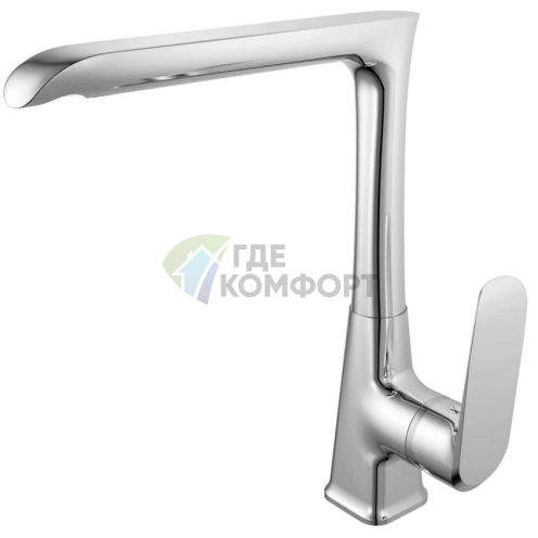 Смеситель для кухни Rush Gozo GZ3735-23 с высоким изливом, хром - фото 1