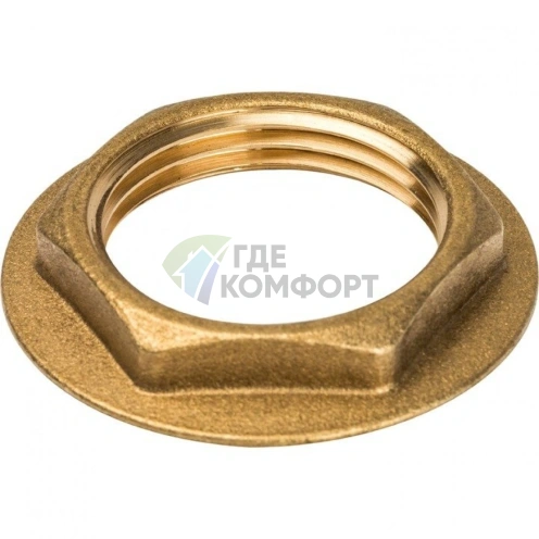 Контргайка STOUT с упором 1 латунная - фото 4