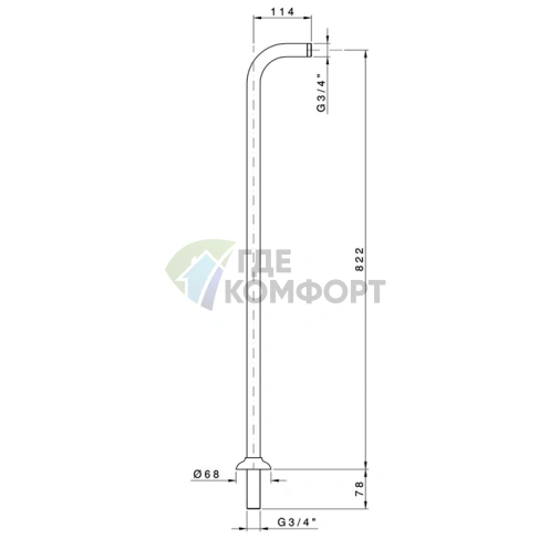 Ножки для напольного смесителя Nicolazzi Complementi в бронзовом цвете (5574BZ) - фото 2