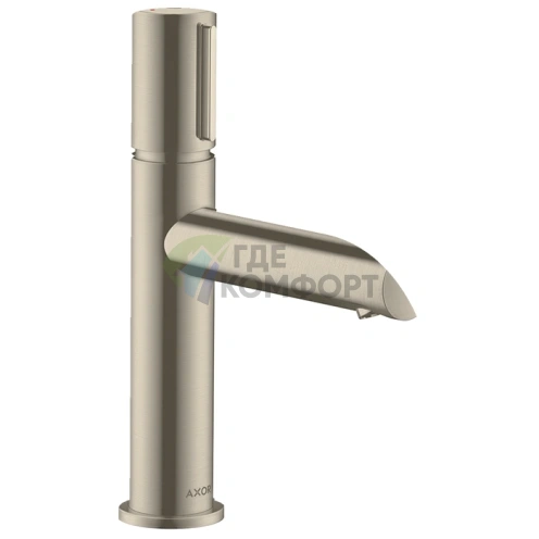 Смеситель AX Uno для раковины однорычажный, с донным клапаном, цвет шлифованный никель (45010820) - фото 1