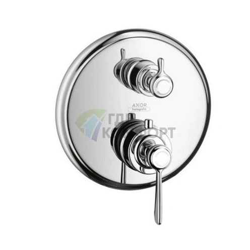 Встраиваемый термостат для душа AX Montreux на 2 выхода, хром (16821000) - фото 1