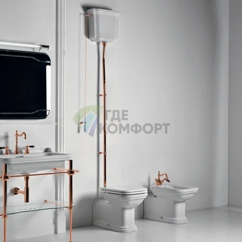 Бачок подвесной Kerasan Waldorf без крышки для скрытого монтажа (белый) (418001) - фото 1