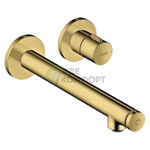 Смеситель для раковины AX Uno Select настенный в полированном золоте: стильное решение для вашей ванной (45113990) - фото 1