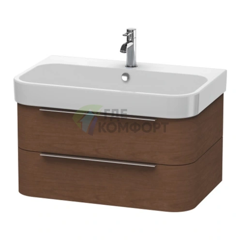 Тумба под раковину Duravit Happy D.2 80 см в цвете «Американский орех» (H2636501313) - фото 1