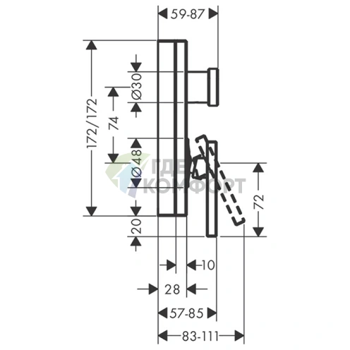 Встраиваемый смеситель AX Edge с алмазной огранкой в роскошном золоте и безупречной защитой (46421300) - фото 2