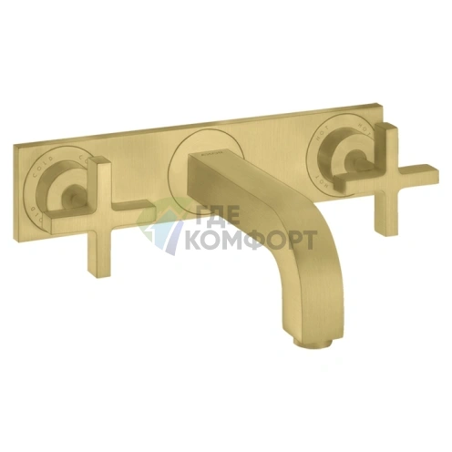 Стильный дизайнерский смеситель AX Citterio для раковины в шлифованной меди (39144950) - фото 1