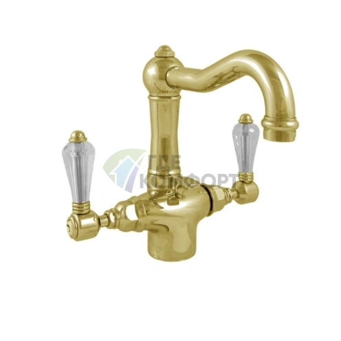 Смеситель для раковины Nicolazzi с состаренной керамикой и покрытием тёмная бронза (1432GB78A) - фото 1