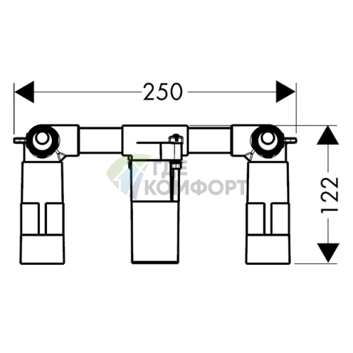 Скрытая часть смесителя AX Massaud для раковины на 3 отверстия (18113180) - фото 2