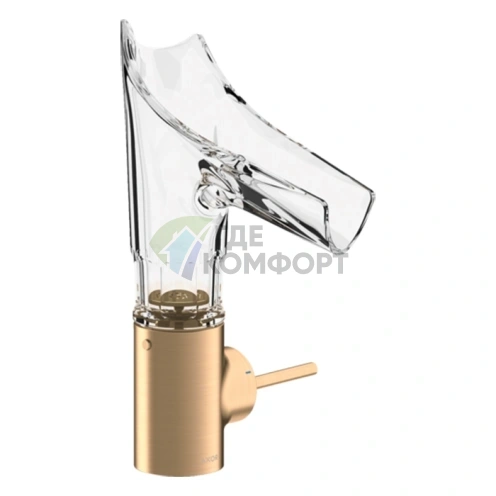 Смеситель для раковины AX Starck V 140 мм однорычажный в цвете шлифованная бронза (12123140) - фото 1