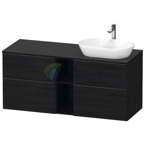 Подвесная тумба Duravit D-Neo Black Oak, 644x1400x550 мм, 2 ящика (DE4970R1616) - фото 1