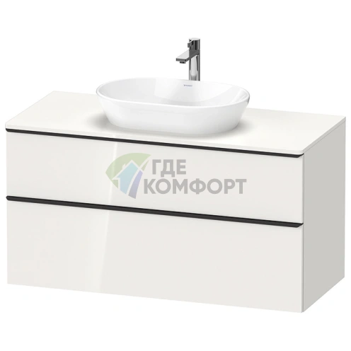 Подвесная тумба Duravit D-Neo с 2 ящиками, 644x1200x550 мм, белый глянец (DE496902222) - фото 1