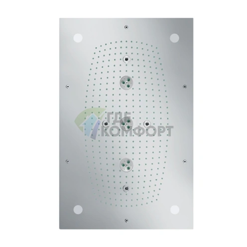 Потолочная душевая система с подсветкой HG Raindance Rainmaker 680x460 хром (28418000) - фото 1