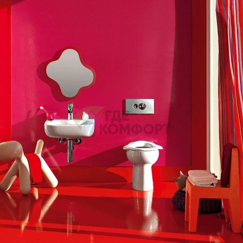 LAUFEN Florakids Детский напольный унитаз белый 385x295x350 мм (8.2203.6.000.027.1) - фото 1