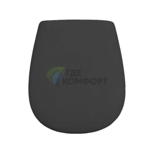 Сиденье для унитаза Artceram ATELIER с микролифтом, черный матовый, хромированные петли (AZA001 17 71) - фото 1