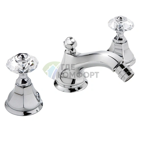Смеситель для биде Nicolazzi Teide с ручками Crystal Handle, хром (1915CR15) - фото 1