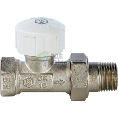 Термостатический клапан прямой Stout 1/2 для радиатора, латунь - фото 4