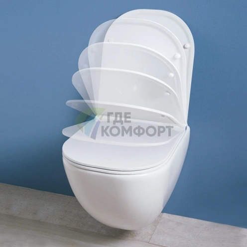 LAUFEN Basal: Подвесной унитаз Rimless с сиденьем SoftClose (8.66E1.0.000.000.1) - фото 1