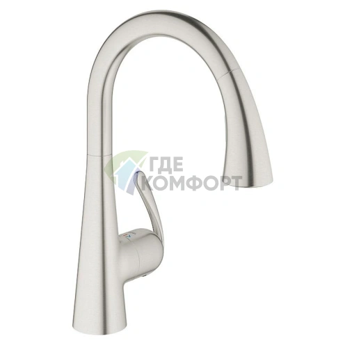 Смеситель Grohe Zedra для кухни с выдвижной лейкой - фото 1