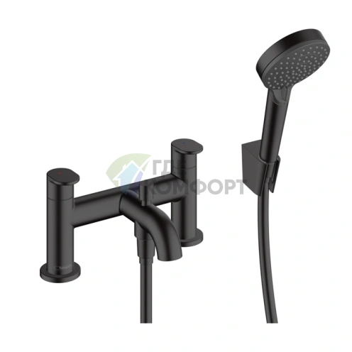 Смеситель для ванны Hansgrohe Vernis Blend с ручным душем, матовый черный (71461670) - фото 1
