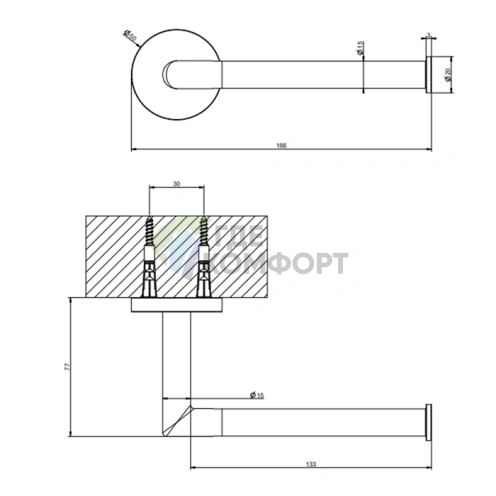 Настенный держатель для туалетной бумаги Gessi Tondo Black XL (63655#299) - фото 2
