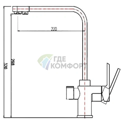 Стильный кухонный смеситель Zorg ZR 334 YF песочного цвета - фото 2
