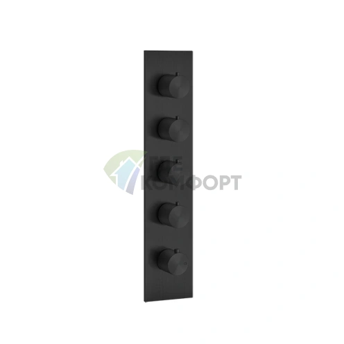 Термостатический смеситель GESSI на 4 выхода, резьба 3/4, цвет Black XL (54518#299) - фото 1