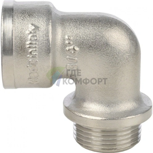 Угольник STOUT с упором внутренняя/наружная резьба 3/4 никелированный - фото 3