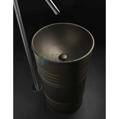 Раковина Kerasan Artwork BARREL: свободностоящая, 45x90 см, цвет Бургундский матовый (4742K75) - фото 1