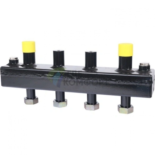 Коллектор распределительный стальной 2 отопительных контура с гидравлическим разделителем DN 20 STOUT - фото 3