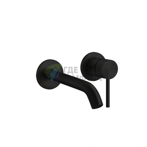 Встраиваемый смеситель GESSI 316 с изливом 200-170 мм, цвет Black XL (54086#299) - фото 1