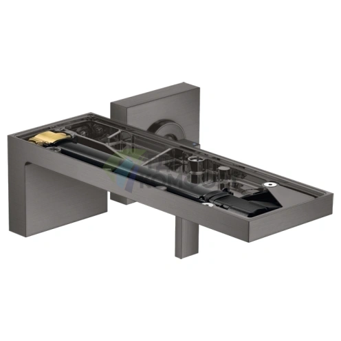 Настенный смеситель AX MyEdition для раковины в цвете шлифованный черный хром (47062340) - фото 1