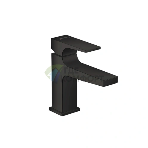Смеситель для раковины Hansgrohe Metropol 100, черный матовый, с донным клапаном (32500670) - фото 1