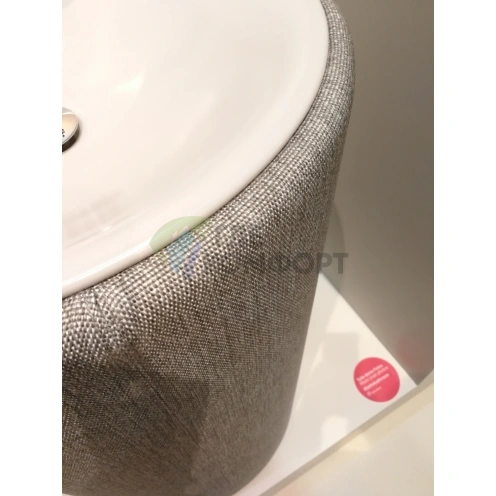 Раковина Bette Lux Oval Couture с текстильным подиумом 550x900 мм, 1 отверстие, цвет буро-серый (B805-852) - фото 5