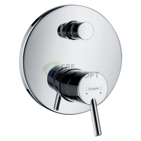 Смеситель для ванны Hansgrohe Talis S встраиваемый с вакуумным переключателем и защитой от обратного потока, хром (32477000) - фото 1