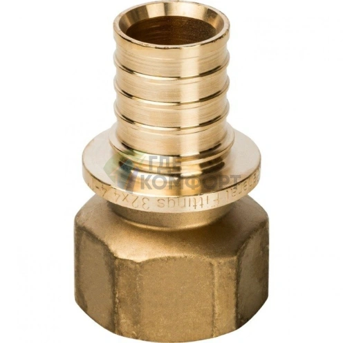 Переходник для труб из сшитого полиэтилена STOUT с внутренней резьбой ВР 32 x G 1 аксиальный - фото 11