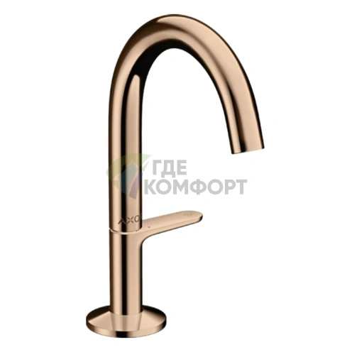 Смеситель для раковины AX One Sel 140 P-Open в цвете полированное красное золото (48010300) - фото 1
