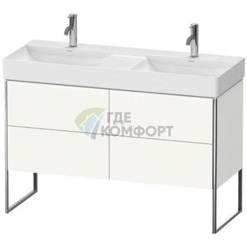 Напольная тумба Duravit XSquare под раковину с 4 ящиками, 731x1184x460 мм, белый глянец (XS445602222) - фото 1