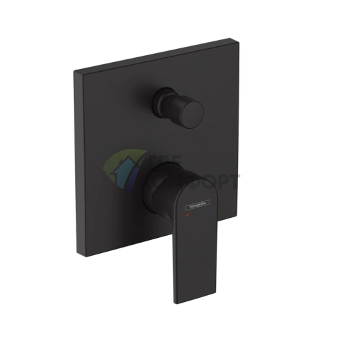 Смеситель для ванны Hansgrohe Vernis Shape встраиваемый с переключателем, матовый черный (71468670) - фото 1