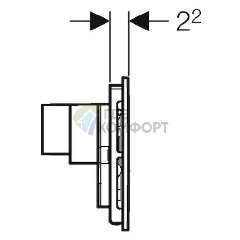 Кнопка смыва Geberit Sigma 40 с системой устранения запахов - фото 5