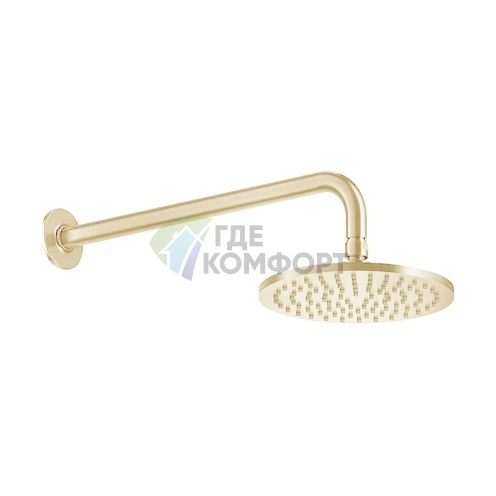 Настенная шарнирная душевая головка GESSI INCISO, 200 мм, золото (58148#246) - фото 1