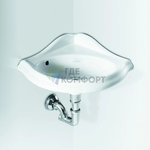 Угловая раковина SIMAS Arcade 34x34 см белого цвета - фото 1