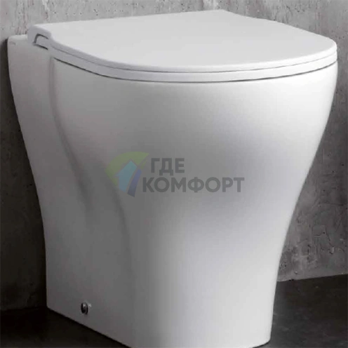 Унитаз напольный AZZURRA XL 61х43х49 см с универсальным сливом, белый (XLVCTPE00000BI) (XL100/P)) - фото 1