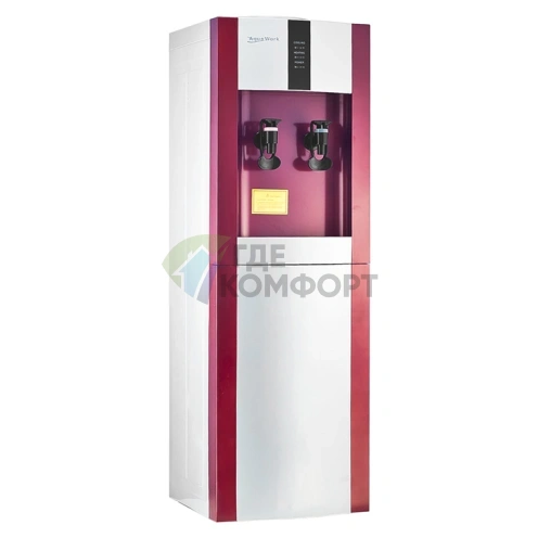 Кулер для воды AquaWork AW 16L/EN серебристо-красный - фото 1